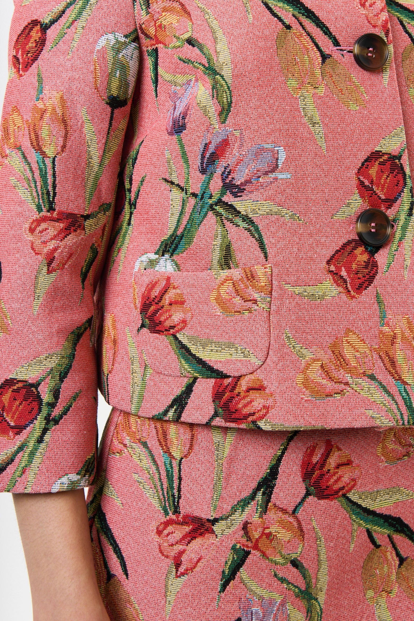 Salut Tulip Jacquard Short Jacket