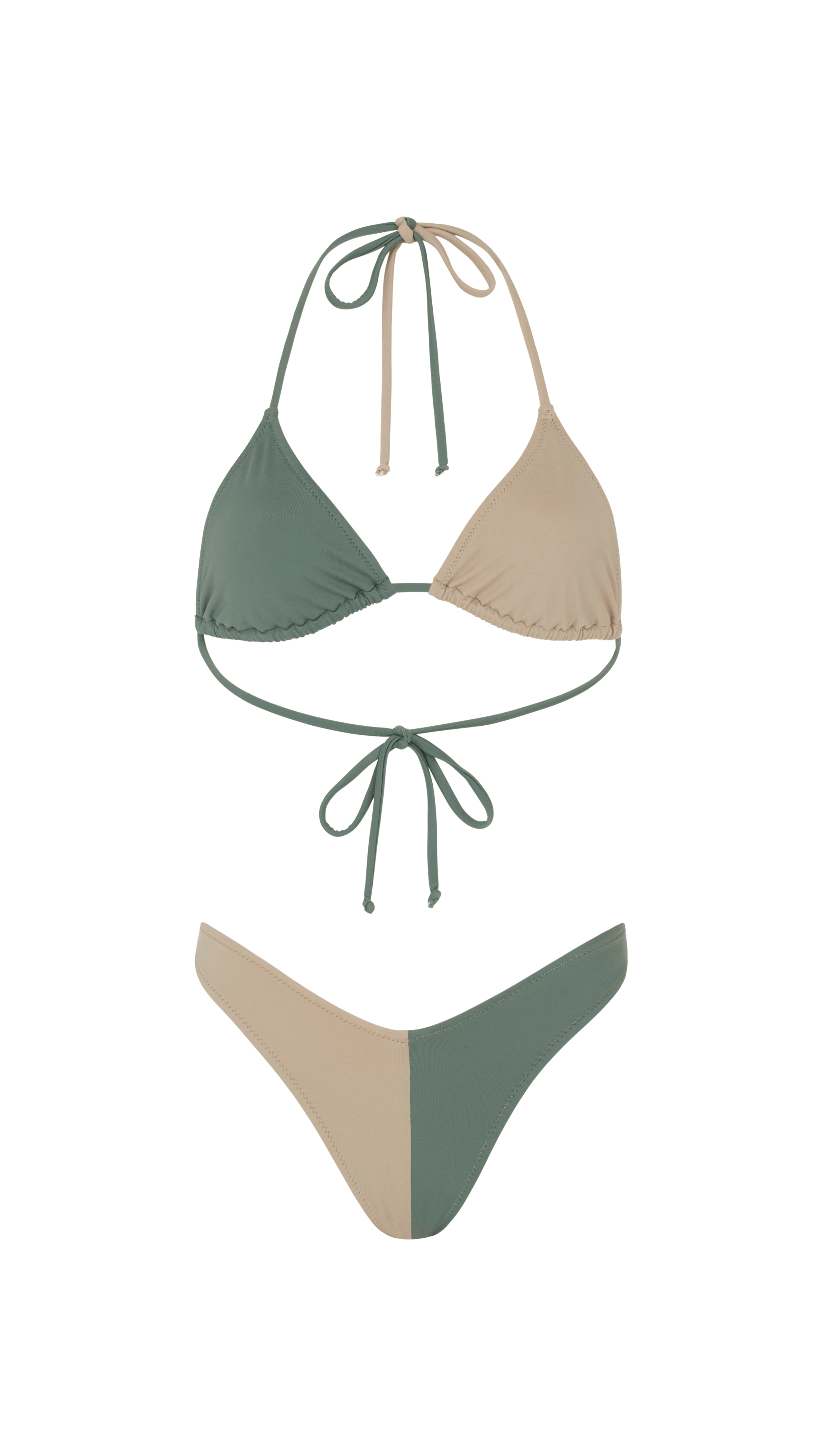 Ashlea Baker Khaki Colour Duo Bikini Bottom