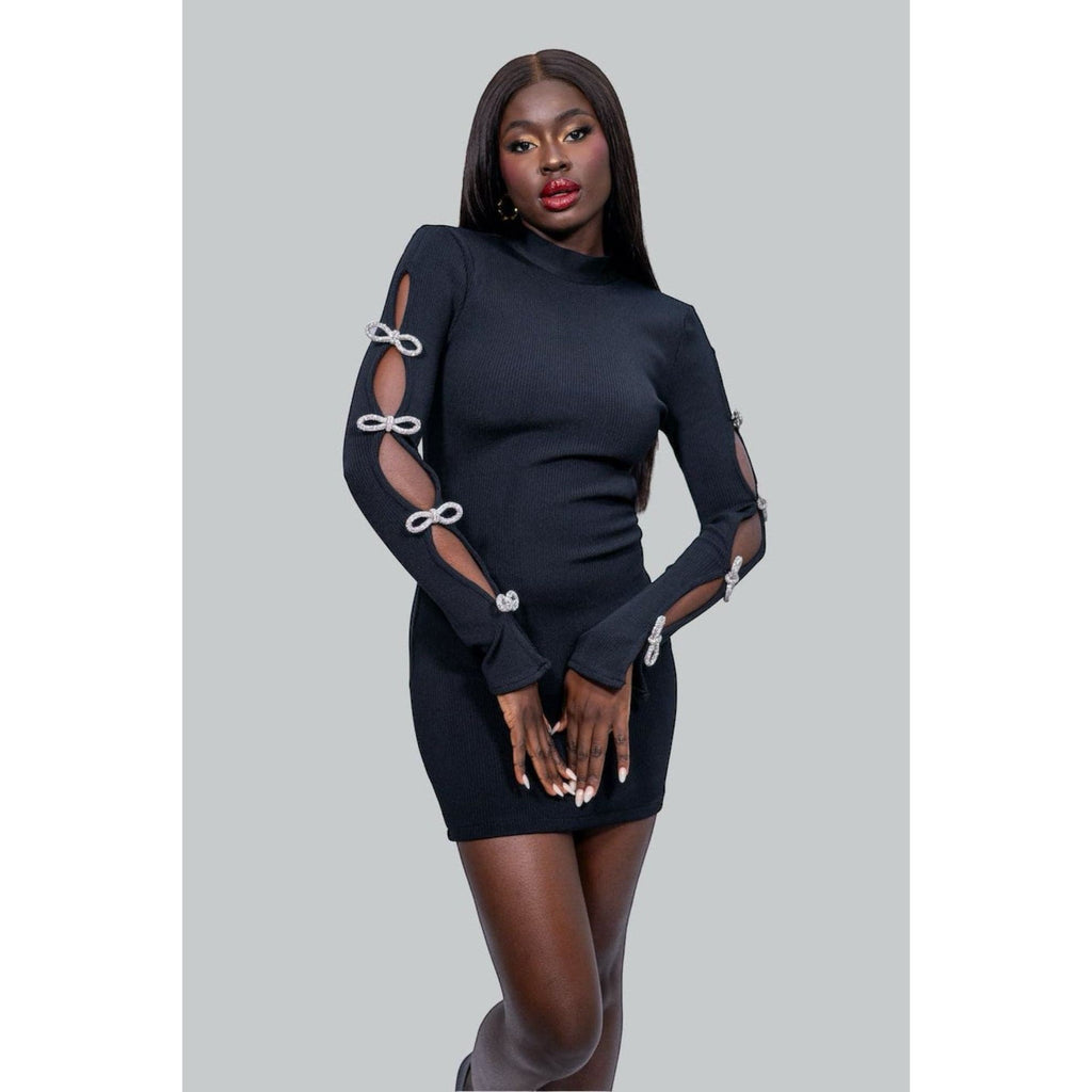 Ivy Ekong Anastasia Bow Sleeve Mini Dress