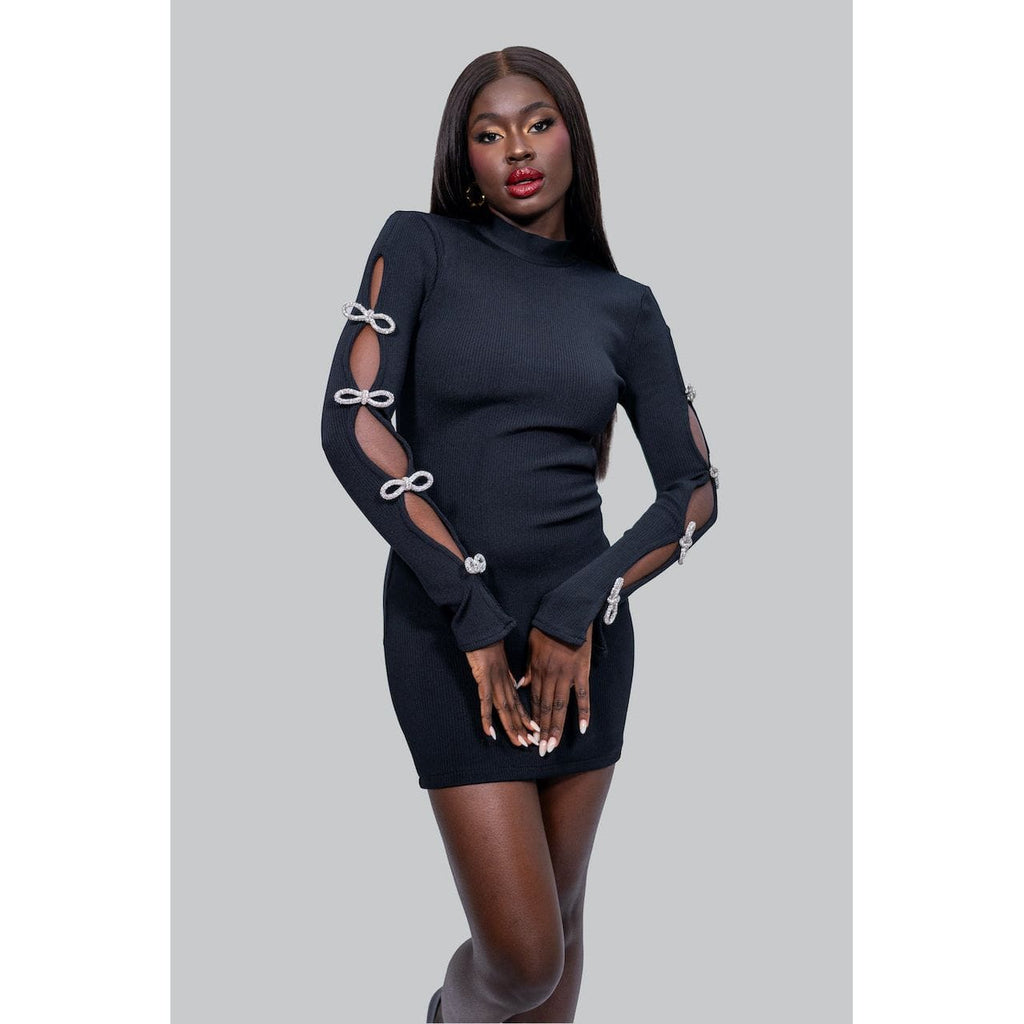 Ivy Ekong Anastasia Bow Sleeve Mini Dress