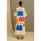Ivy Ekong Cairo Luxe Handbag Print Silk Caftan