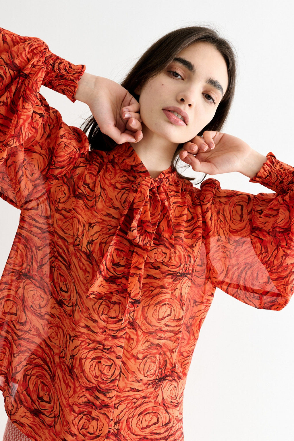 Louche Boo Rosechild Tie Neck Blouse