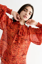 Louche Boo Rosechild Tie Neck Blouse