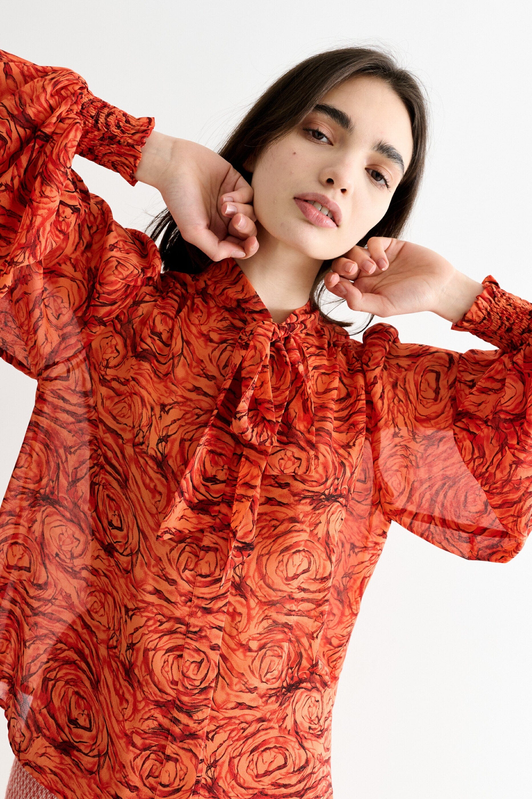 Louche Boo Rosechild Tie Neck Blouse