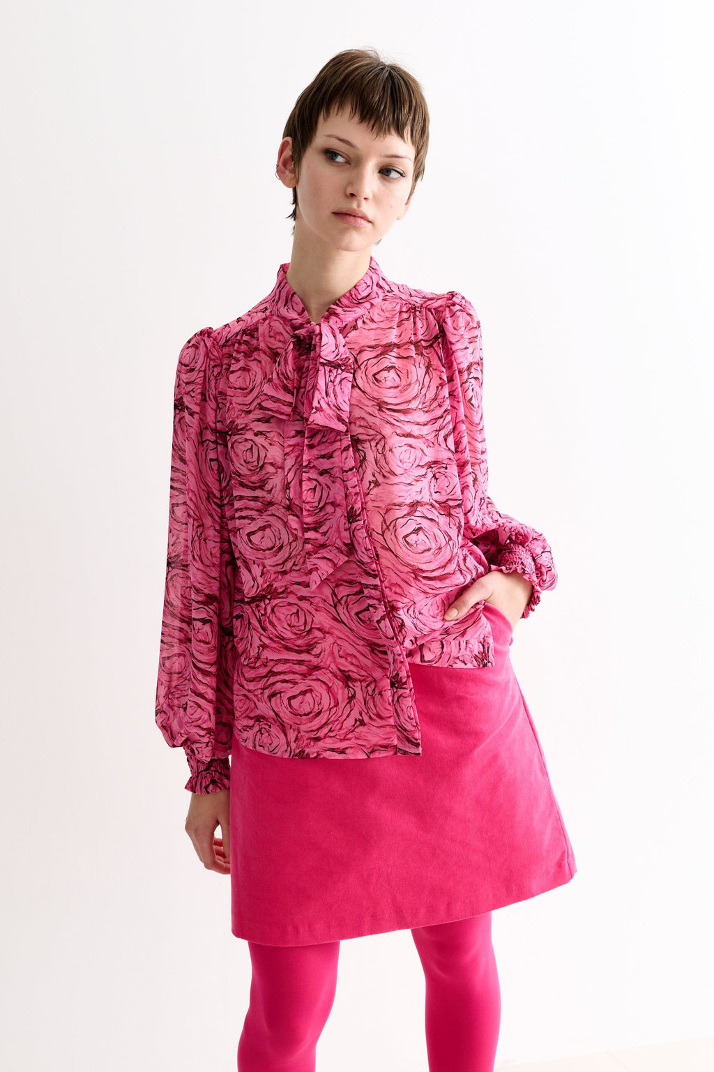 Louche Boo Rosechild Tie Neck Blouse