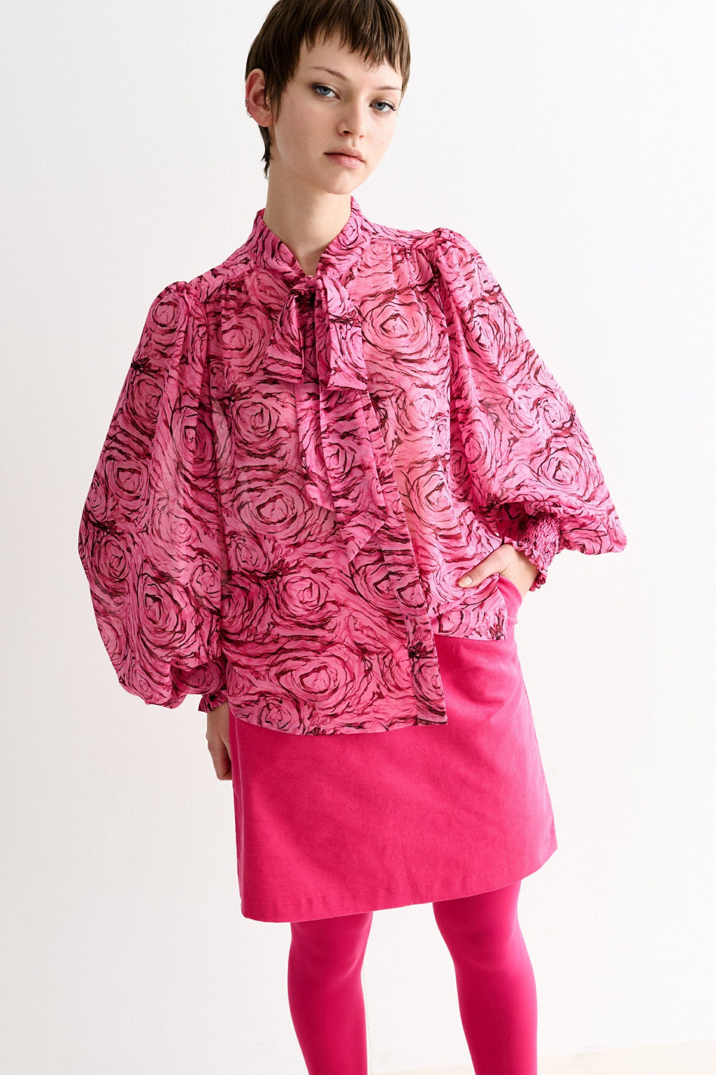 Louche Boo Rosechild Tie Neck Blouse