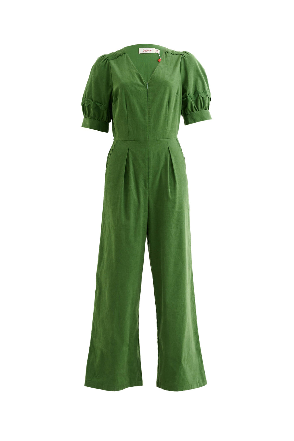 Louche Finlay Babycord V Neck Ric Rac Trim Jumpsuit