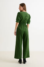 Louche Finlay Babycord V Neck Ric Rac Trim Jumpsuit