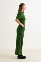 Louche Finlay Babycord V Neck Ric Rac Trim Jumpsuit