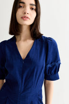 Louche Finlay Babycord V Neck Ric Rac Trim Jumpsuit
