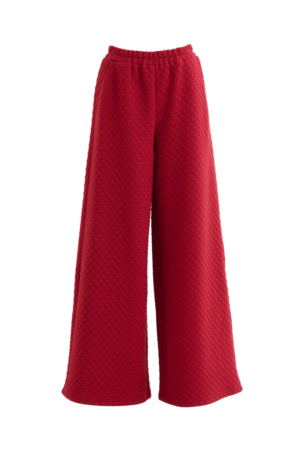 Louche Flory Scallop Quilt Wide Leg Trouser