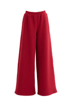 Louche Flory Scallop Quilt Wide Leg Trouser