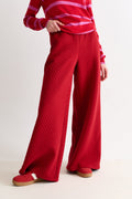 Louche Flory Scallop Quilt Wide Leg Trouser