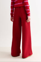 Louche Flory Scallop Quilt Wide Leg Trouser