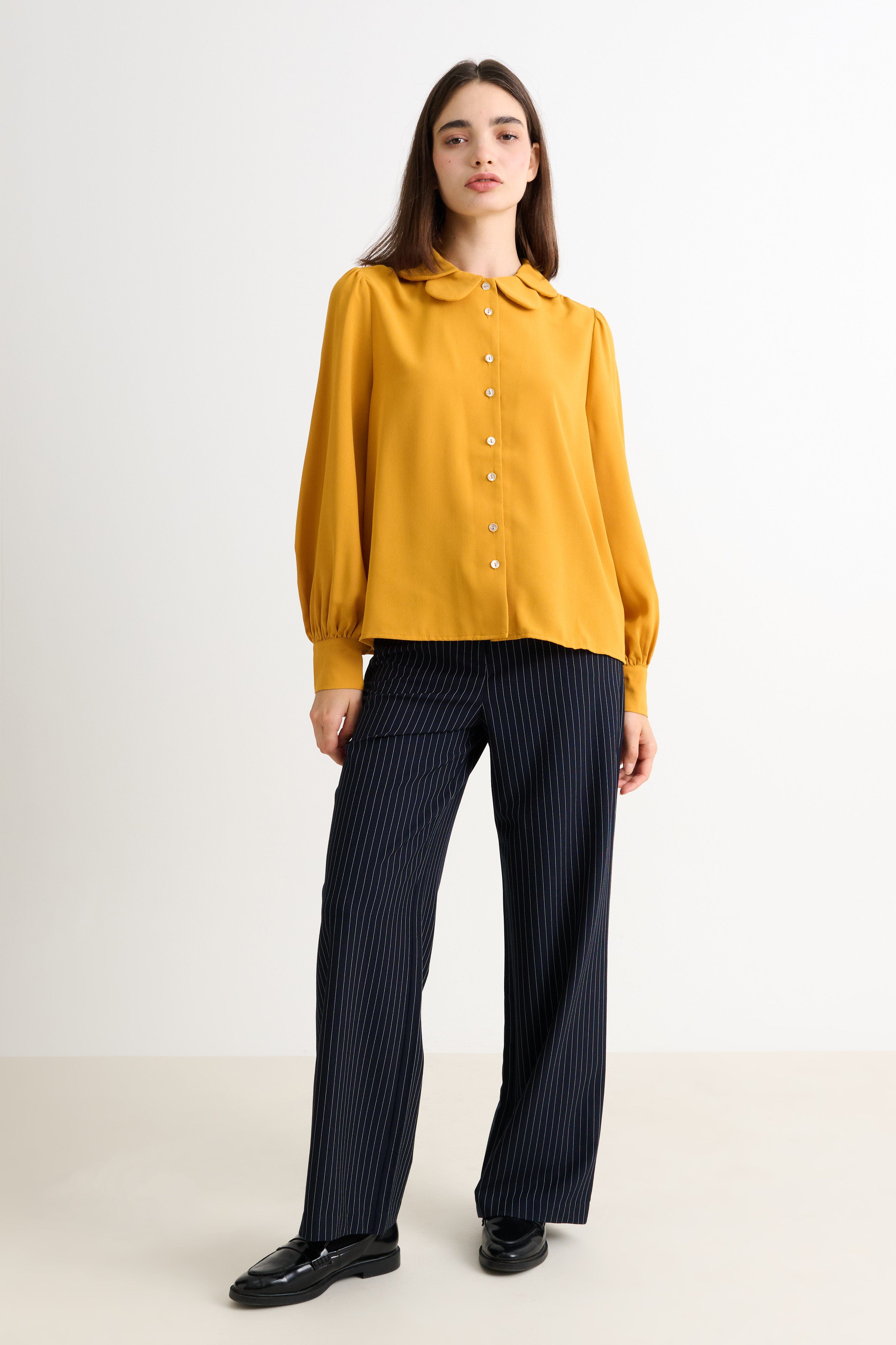 Louche Octavia Crepe Petal Collar Blouse