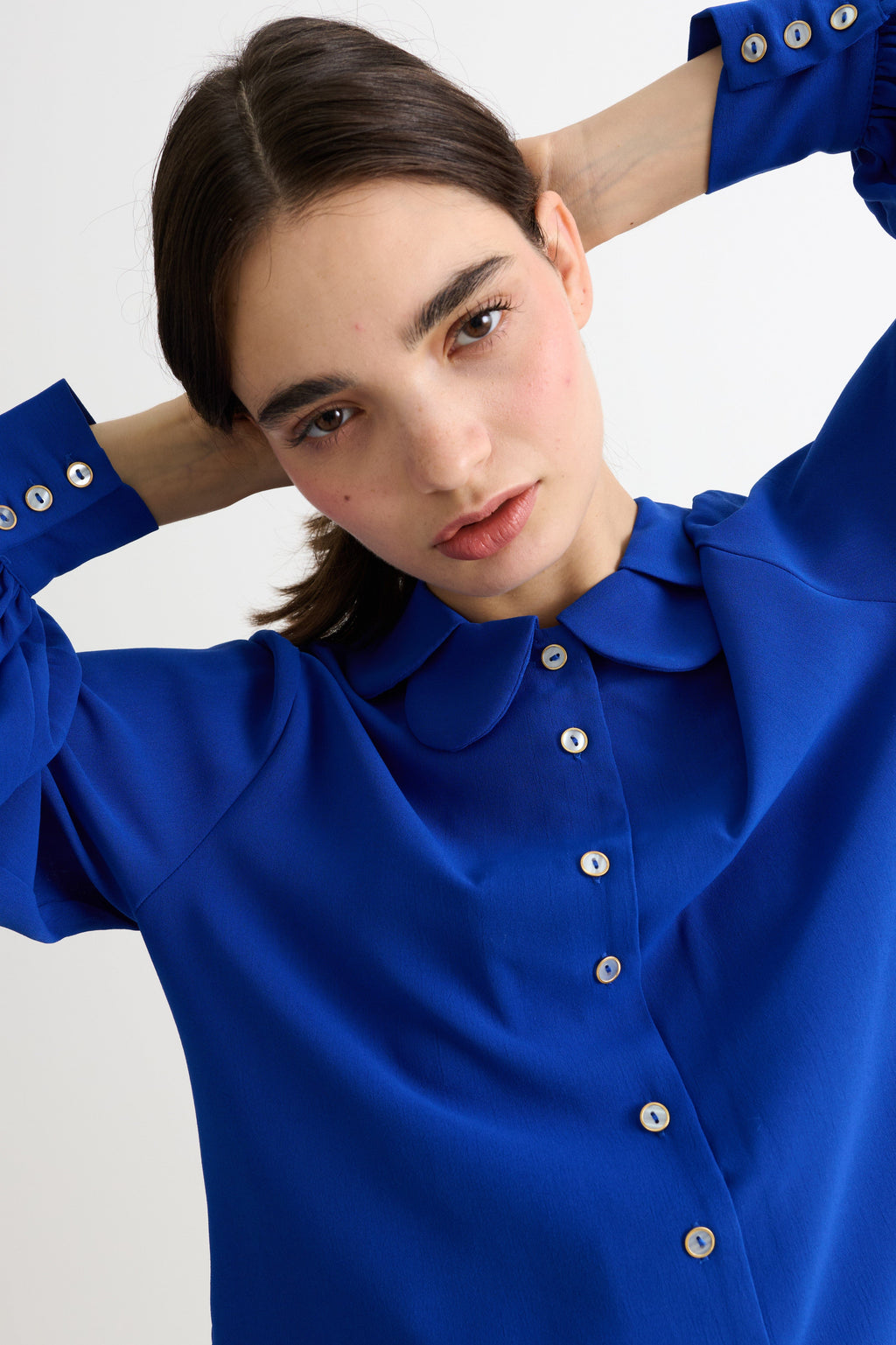Louche Octavia Crepe Petal Collar Shirt