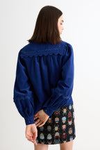 Louche Pallas Babycord Big Collar Ric Rac Trimmed Blouse