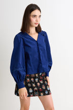 Louche Pallas Babycord Big Collar Ric Rac Trimmed Blouse