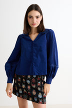 Louche Pallas Babycord Big Collar Ric Rac Trimmed Blouse