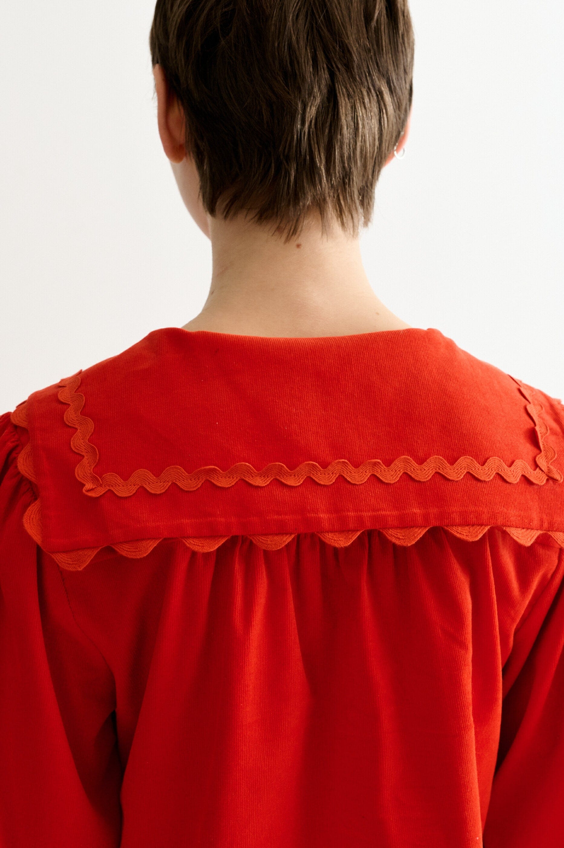 Louche Pallas Babycord Big Collar Ric Rac Trimmed Blouse