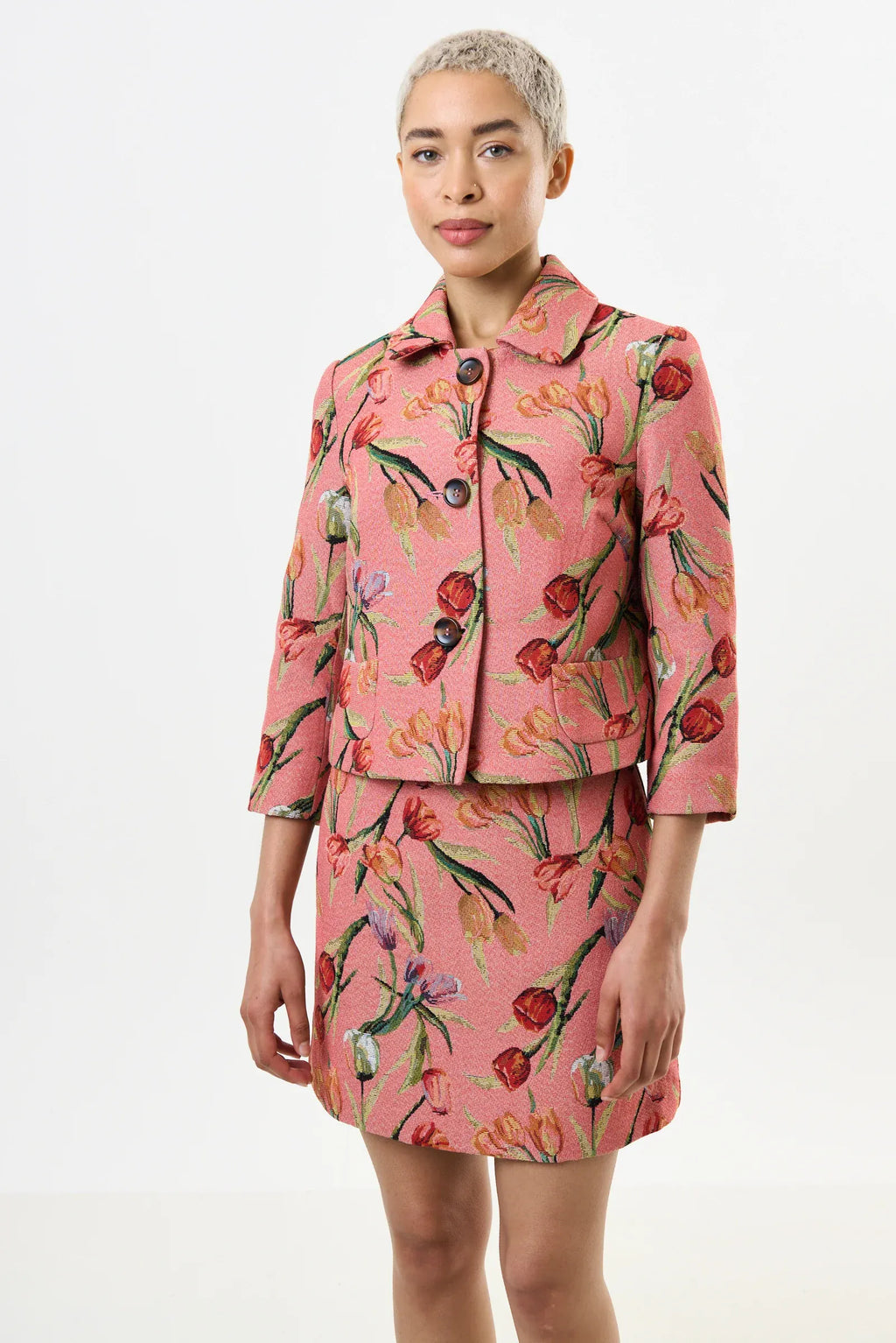 Louche Salut Tulip Jacquard Short Jacket