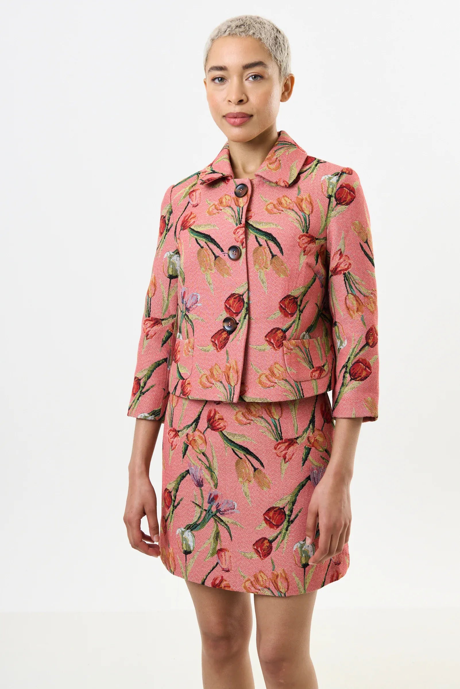 Louche Salut Tulip Jacquard Short Jacket