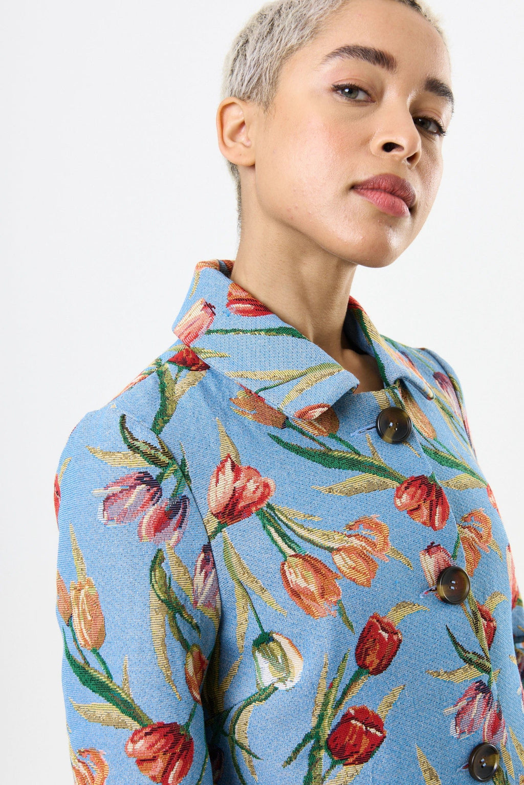 Louche Salut Tulip Jacquard Short Jacket