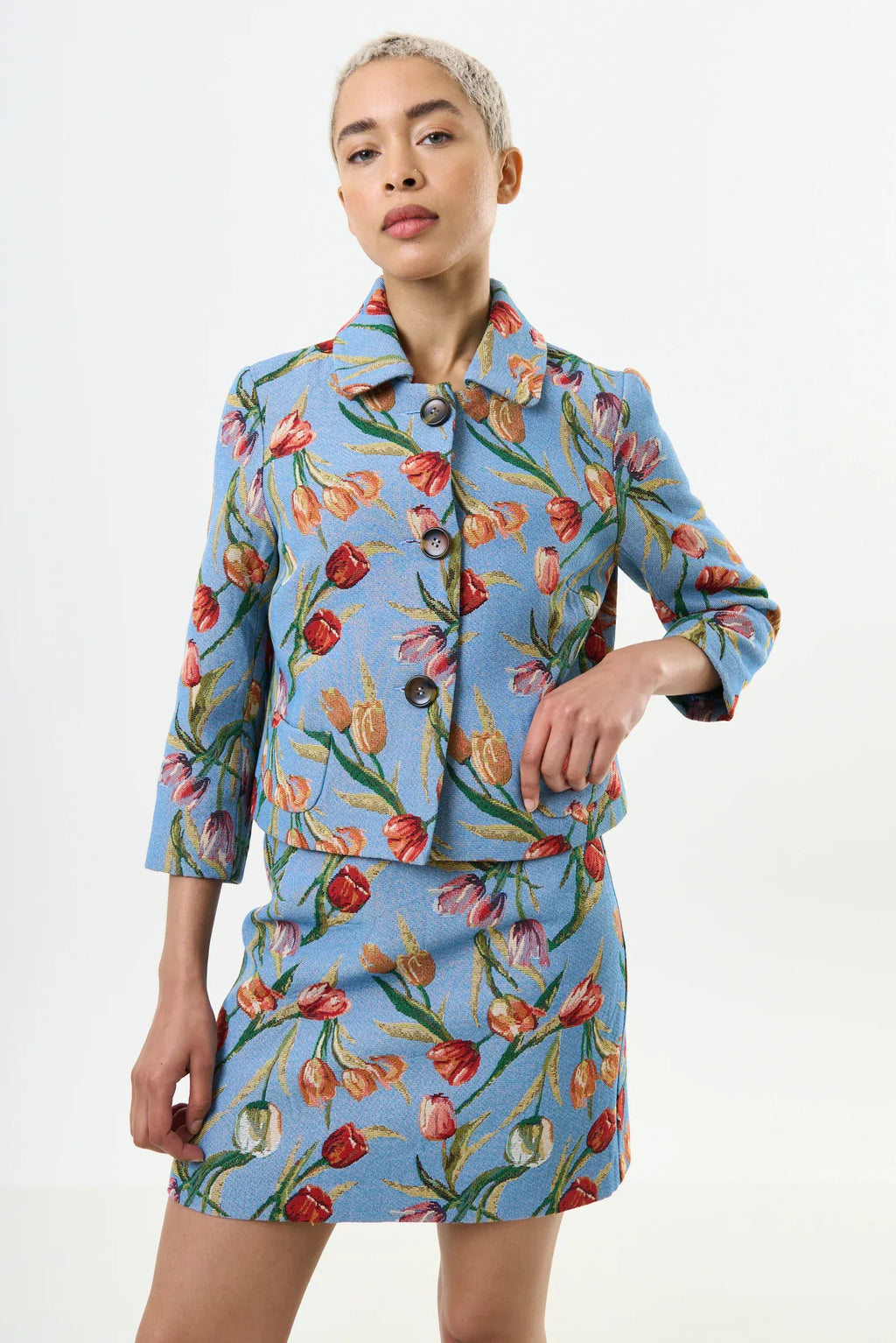 Louche Salut Tulip Jacquard Short Jacket