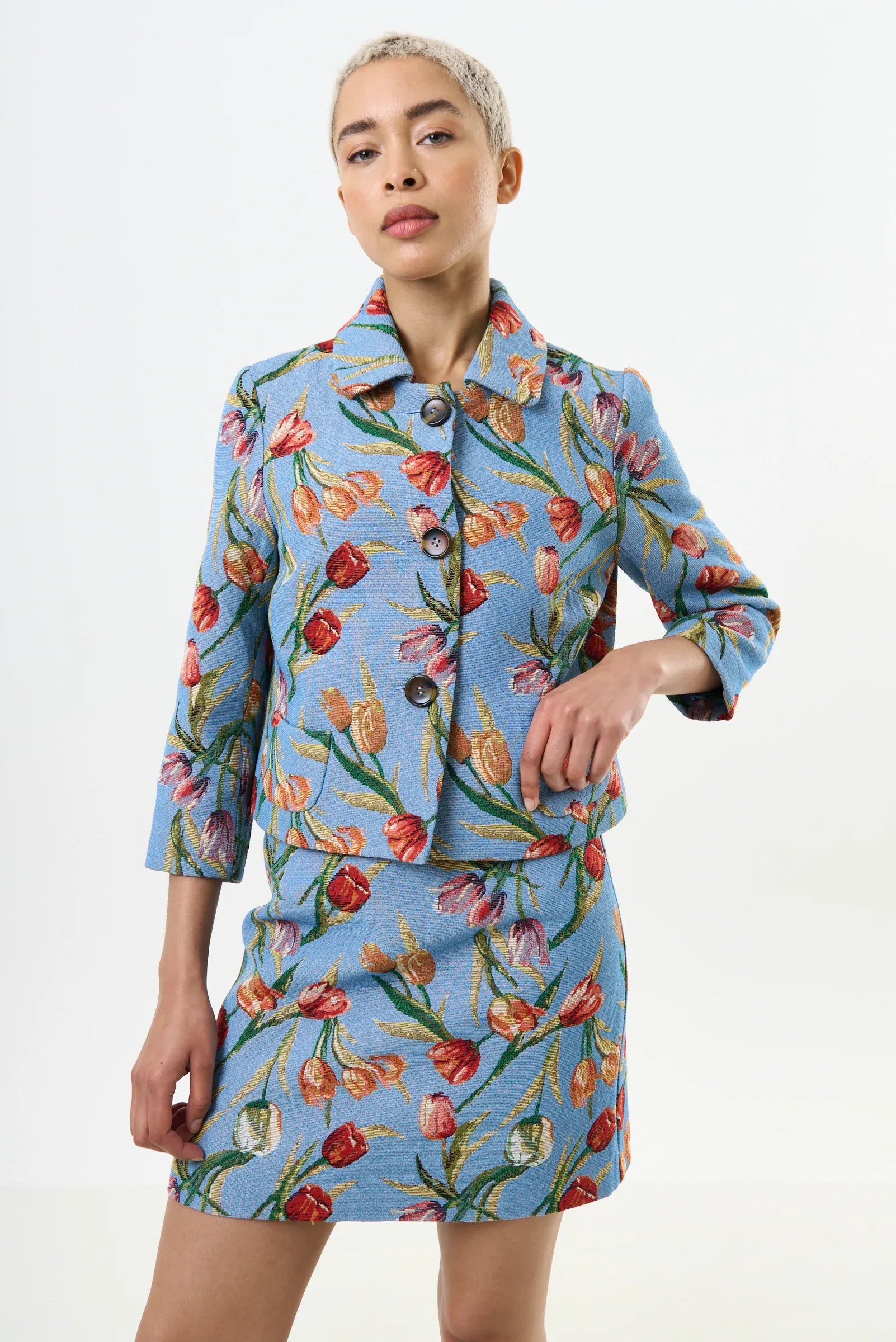 Louche Salut Tulip Jacquard Short Jacket