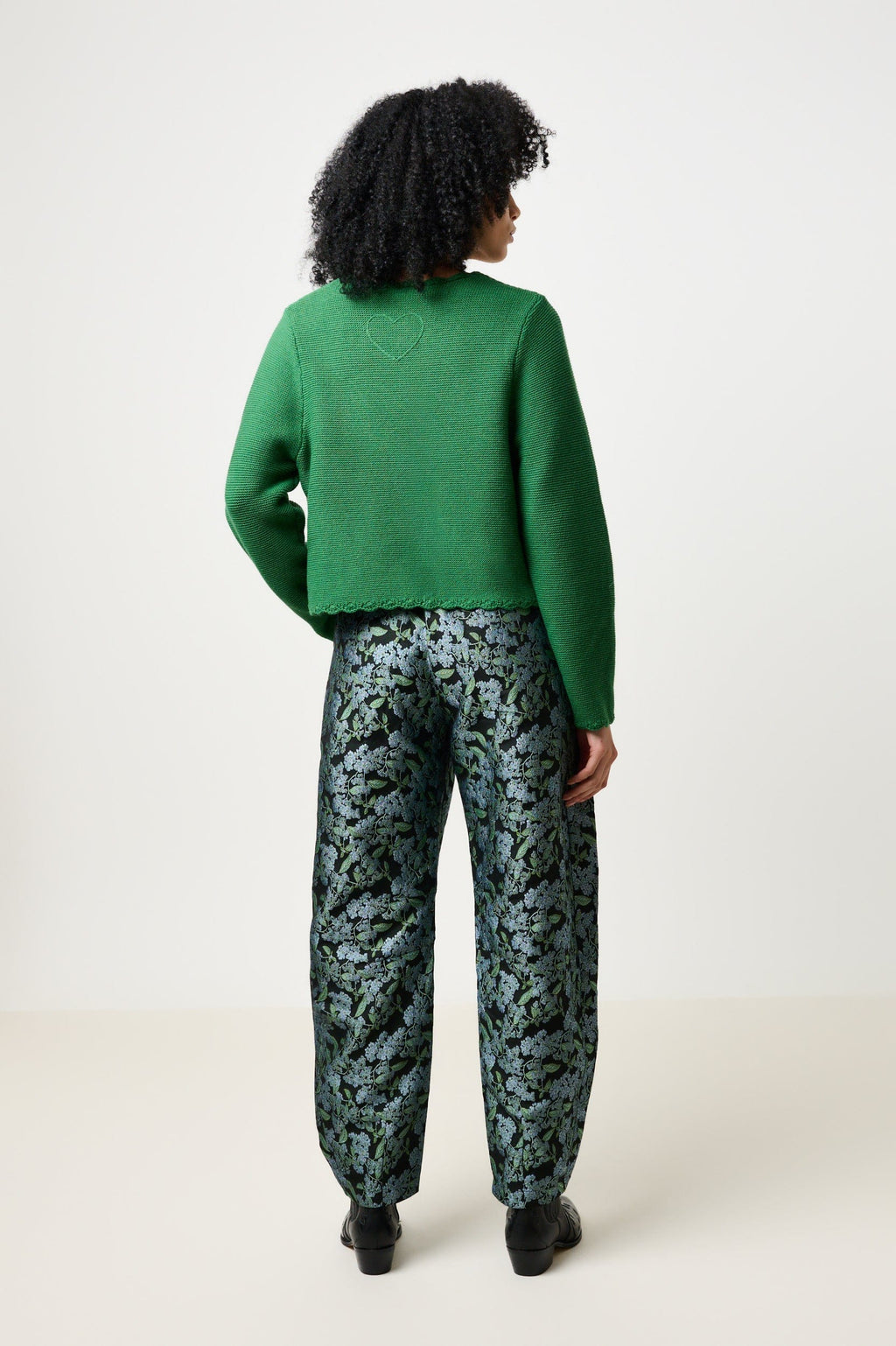 Louche Sutton Blossom Jacquard Barrel Trouser