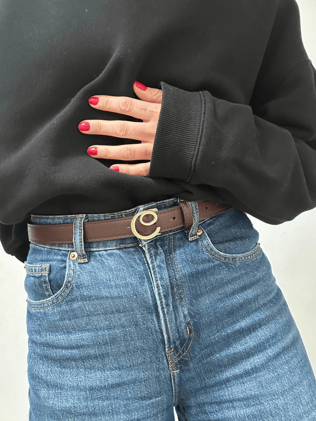 No More Nobody Diane Vegan Leather Brown Belt