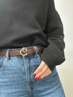 No More Nobody Diane Vegan Leather Brown Belt