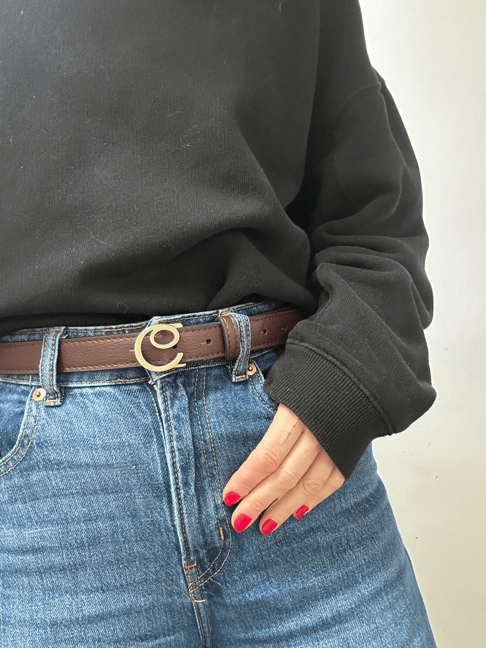 No More Nobody Diane Vegan Leather Brown Belt