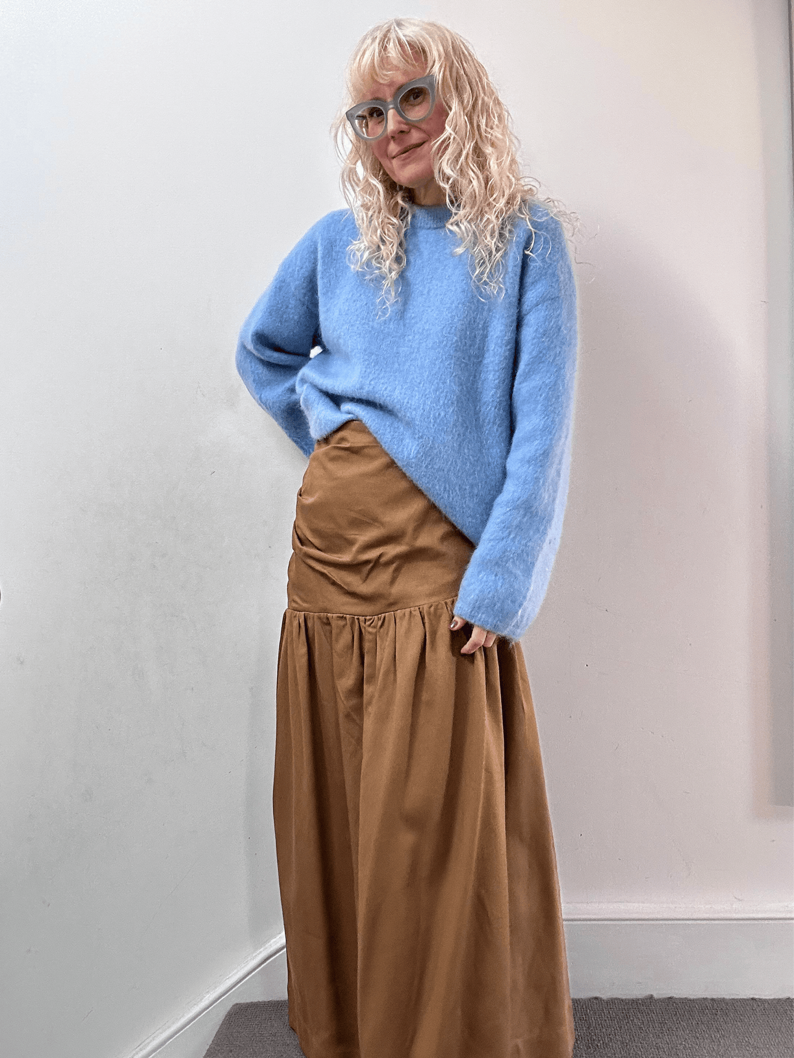 No More Nobody Hilda Organic Cotton Gathered Maxi Skirt