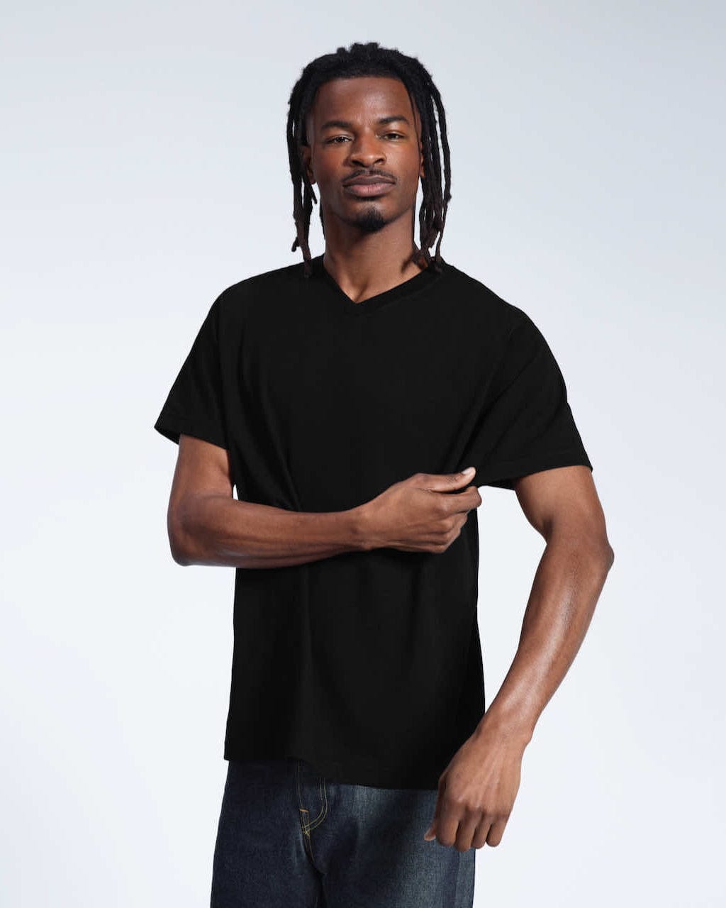 PLAINANDSIMPLE Oversized V-Neck T-Shirt