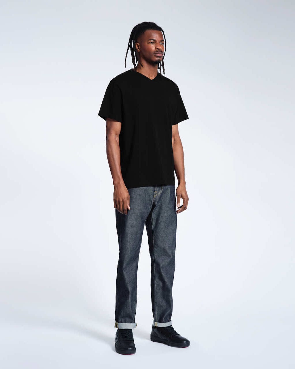 PLAINANDSIMPLE Oversized V-Neck T-Shirt