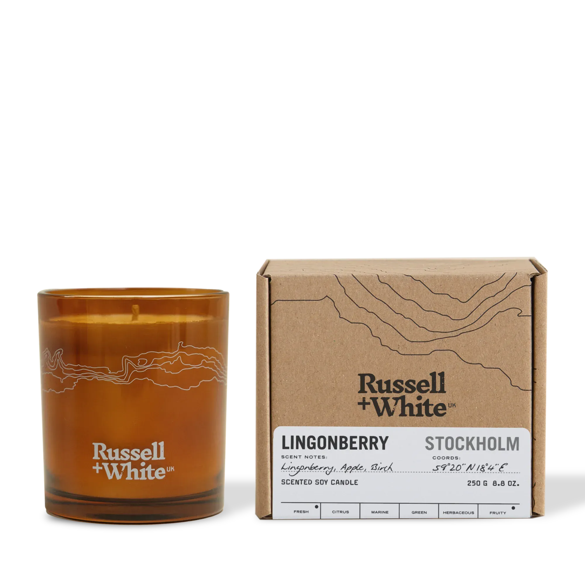Russell + White Lingonberry Scented Soy Candle